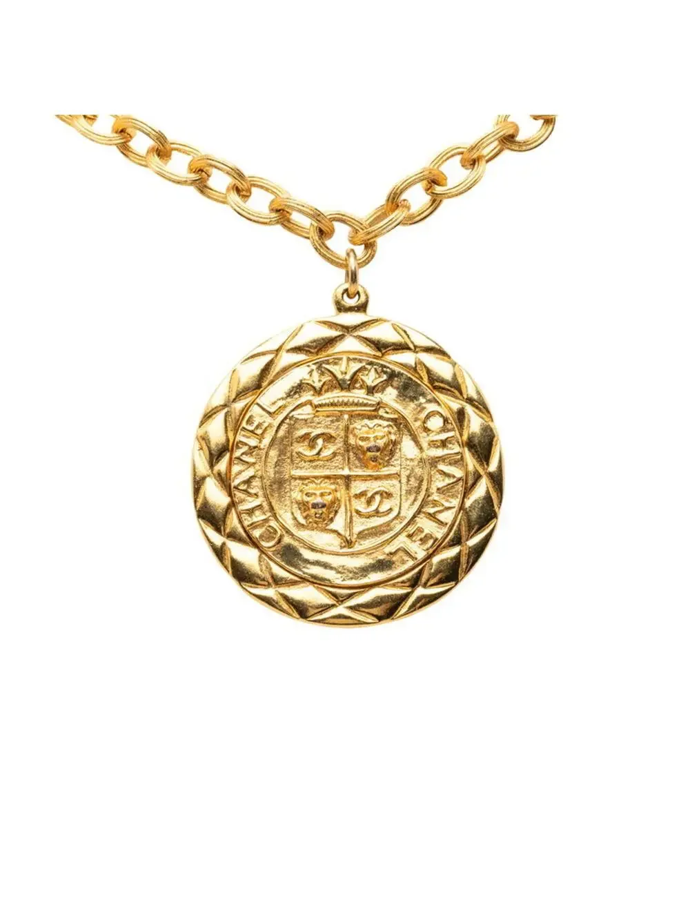 Chanel Cc Logo Pendant Necklace Metal #275688C13B